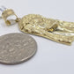 REAL 10k Gold Chain Necklace Charm Pendant SET, 5mm Miami Cuban Link, Jesus Head