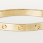 Real 10k Yellow Gold Bangle Bracelet For Ladies, Shiny And Solid 10kt Gold