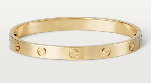 Real 10k Yellow Gold Bangle Bracelet For Ladies, Shiny And Solid 10kt Gold