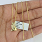 10K Solid Franco Chain Dog Pendant Charm Necklace 16"-22" 1mm Gold Ladies