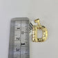 10k Gold Initial D Charm Rope Chain 16"-26" 2.5mm SET Necklace Alphabet Pendant