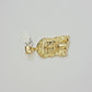 Real 10k Yellow Gold charm Pendant Jesus Head 2 Inch For Men's 10KT / CAL