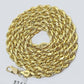 Real 14k Yellow Gold Rope Chain Necklace 4mm 18-30 Inch Diamond Cut 14kt SALE