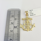 10K Solid Franco Chain Jesus Anchor Pendant Charm Necklace 16"-22" 1mm Gold