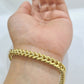 Real 10k Yellow Gold Bracelet 6mm Franco Style 8.5 inch 10kt Strong For Mens