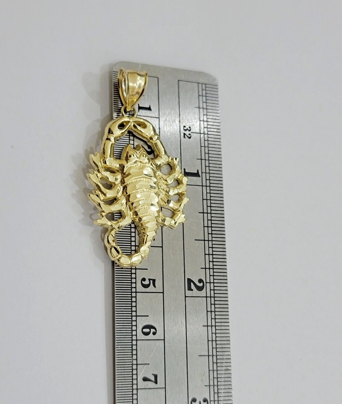 Real 10k Yellow Gold Charm Pendant Scorpio Zodiac Sign 10kt Genuine Men Women