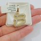 Real 10k Yellow Gold B Charm Pendant Letter Initial With Diamonds For Mens