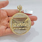 Real 10k Gold Charm Pendant Last Supper 2.5 Inch 10kt Yellow Gold For Mens Chain