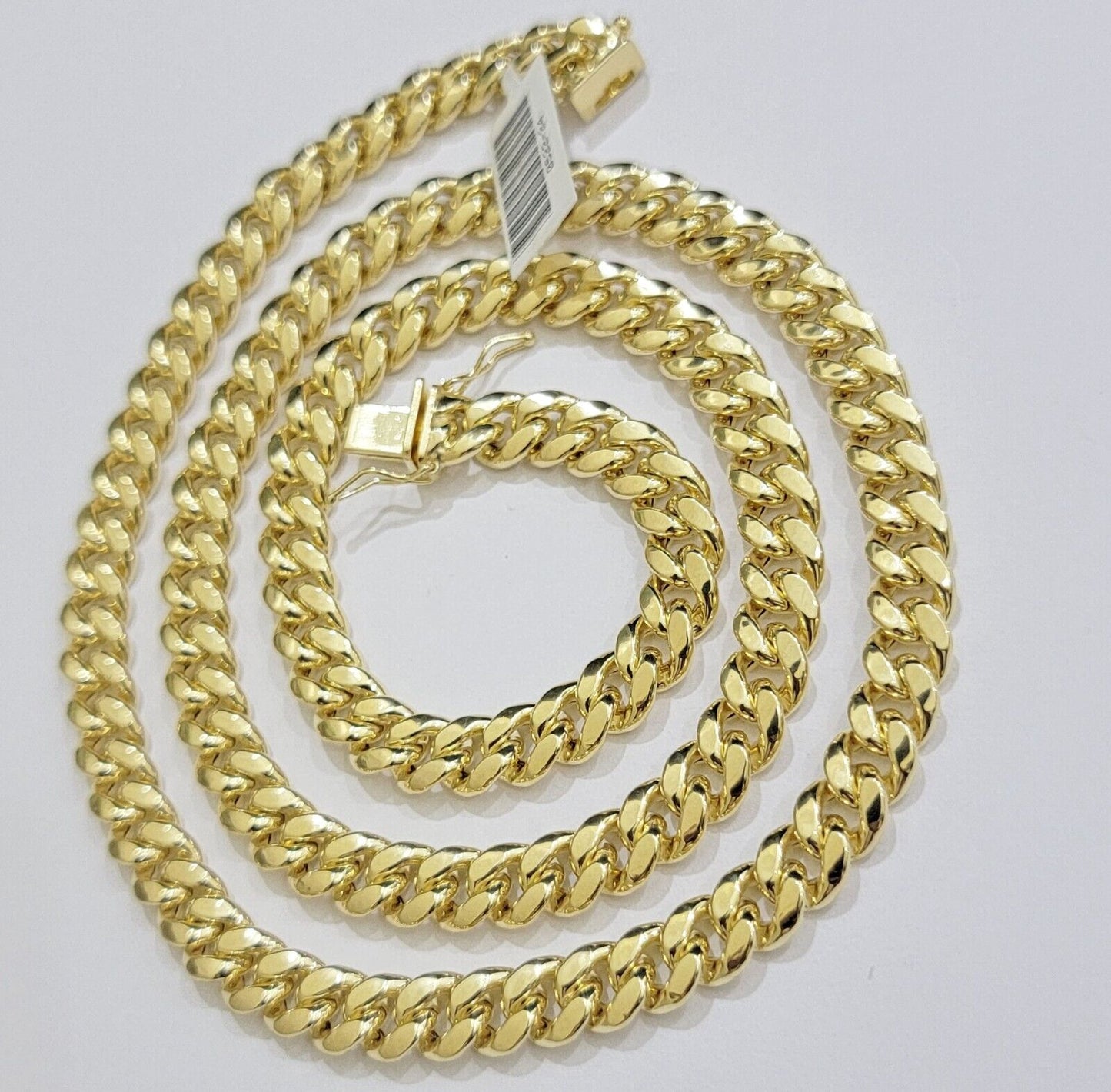 Real 10k Gold Necklace 8mm Miami Cuban Link Chain 26 Inch Men's 10KT STRONG LINK