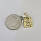 10k Gold Initial B Charm Rope Chain 16"-26" 2.5mm SET Necklace Alphabet Pendant