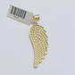 Real 10k Yellow Gold Wing Charm Pendant 10kt for Chain Feather