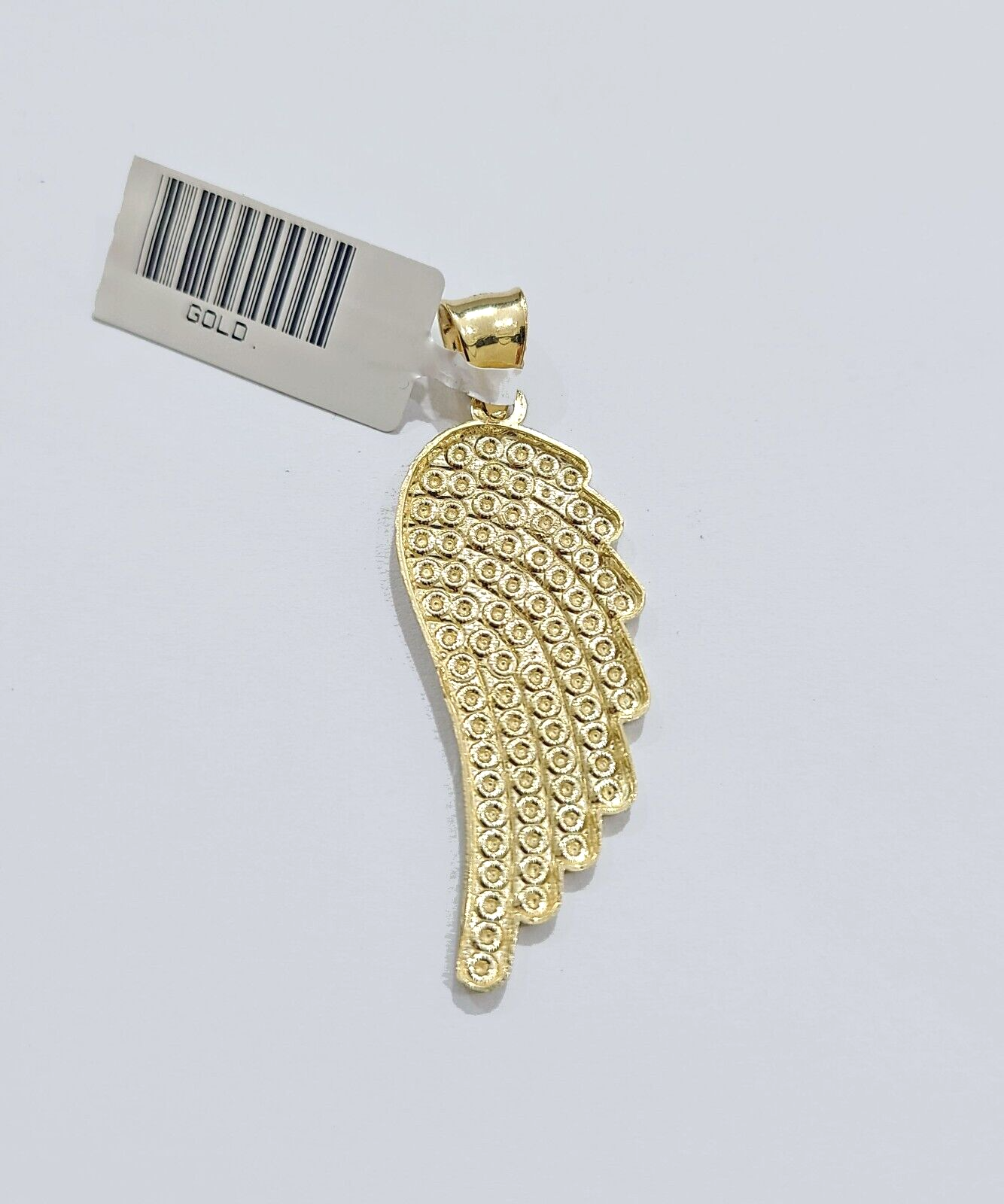 Real 10k Yellow Gold Wing Charm Pendant 10kt for Chain Feather