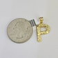 10k Gold Initial P Charm Rope Chain 16"-26" 2.5mm SET Necklace Alphabet Pendant