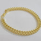 Real 10k Yellow Gold Bracelet 6mm Franco Style 8.5 inch 10kt Strong For Mens