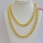 14k Yellow Gold Chain Miami Cuban Link Necklace 9mm 18 - 30 Inch Real 14KT Men's