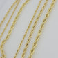 Real 10k Yellow Gold Chain Rope Necklace 3mm 4mm 5mm 18" 20" 22" 24" 26" 28" 30"