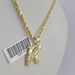 10k Gold Initial K Charm Rope Chain 16"-26" 2.5mm SET Necklace Alphabet Pendant
