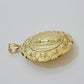 Real 10k Yellow Gold Charm Pendant Jesus Head Face & Virgin Mary 10KT For Men's