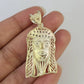 10k Jesus Head Charm Pendant Religious REAL 10Kt Yellow Gold Real Genuine