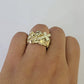 10k Nugget Jesus Cross Ring Casual Band Yellow Gold Genuine Brand New Religious
