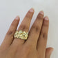 10k Nugget Jesus Cross Ring Casual Band Yellow Gold Genuine Brand New Religious