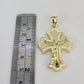 10k Jesus Crucifix Cross Charm Pendant Roman Religious REAL 10Kt Yellow Gold