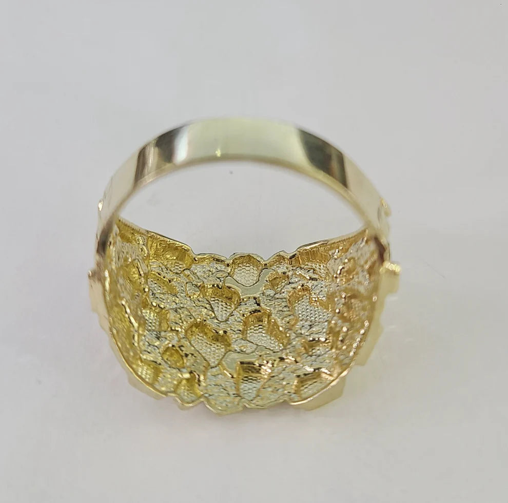 10k Nugget Ring Casual Band Yellow Gold Genuine Brand New