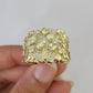 10k Nugget Ring Casual Band Yellow Gold Genuine Brand New