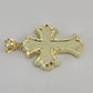 10k Jesus Roman Cross Charm Pendant Religious REAL 10Kt Yellow Gold