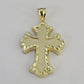 10k Jesus Roman Cross Charm Pendant Religious REAL 10Kt Yellow Gold
