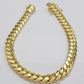 Solid 14k Yellow Gold Cuban Link Bracelet 8mm 7.5 Inch REAL Miami Links STRONG