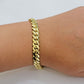 Solid 14k Yellow Gold Cuban Link Bracelet 8mm 7.5 Inch REAL Miami Links STRONG