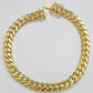 Solid 14k Yellow Gold Cuban Link Bracelet 8mm 7.5 Inch REAL Miami Links STRONG