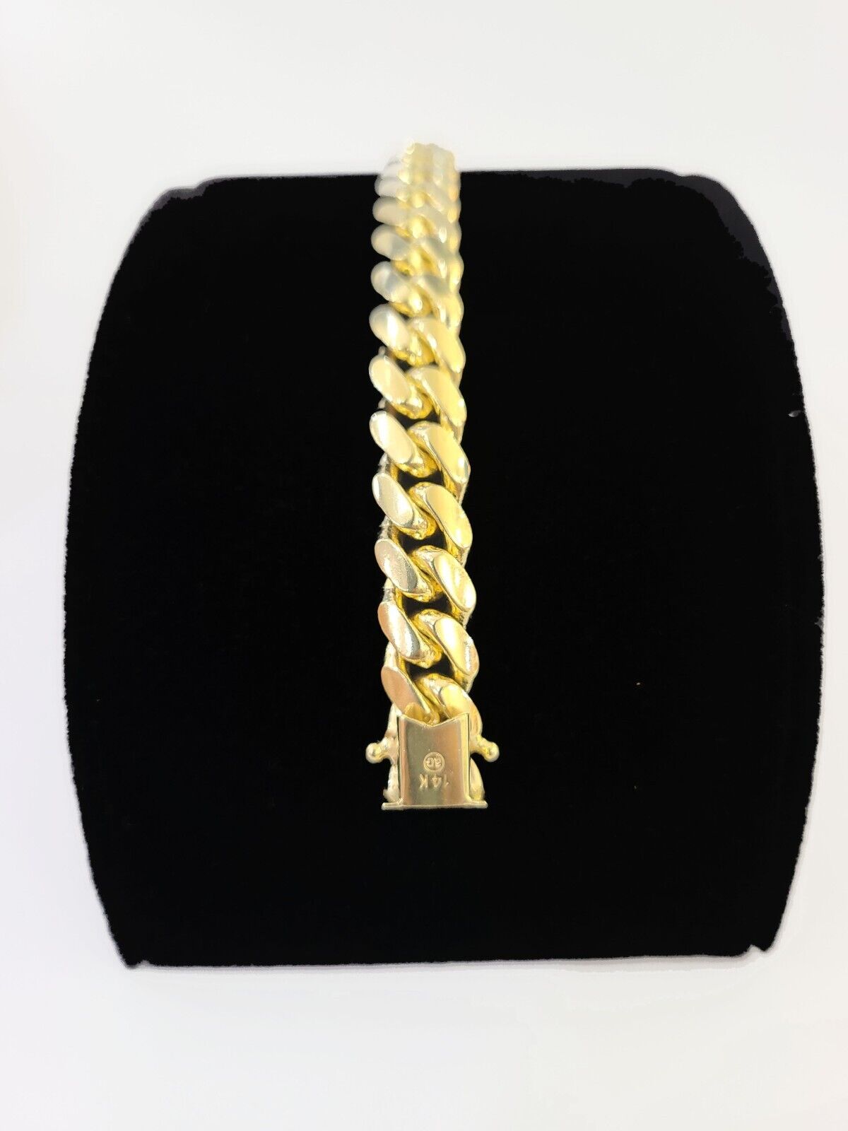 Solid 14k Yellow Gold Cuban Link Bracelet 8mm 7.5 Inch REAL Miami Links STRONG