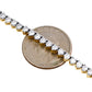 10k Solid Tennis Ice Chain Real Gold 18 Inch Necklace 4mm Genuine 1.50CT Diamond