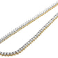 10k Solid Tennis Ice Chain Real Gold 22 Inch Necklace 3mm Genuine 1.85CT Diamond
