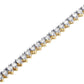 10k Solid Tennis Ice Chain Real Gold 22 Inch Necklace 3mm Genuine 1.85CT Diamond
