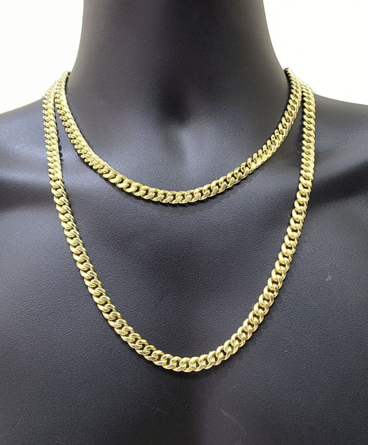 14k Yellow Gold Miami Cuban Link Chain 8mm 26" Necklace Box Lock REAL 14kt