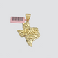 14k Yellow Gold Miami Cuban Chain 24 Inch Necklace Texas Map Charm Pendant Real