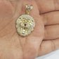 Real 10k Yellow Gold Charm Lion Head Pendant 10kt Gold