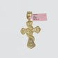 Real 14k Yellow Gold Rope Chain 5mm 18'' Necklace Jesus Cross Charm Pendant 14kt