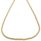 Real 10k Yellow Gold Necklace 4mm Moon Cut Chain 22'' inches Unisex