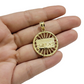 Real 10k Yellow Last Supper Circle Charm 1 Inch Pendant 10kt Necklace SALE 10kt