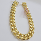 13mm 14k Yellow Gold Bracelet 9 Inch Miami Cuban Link Box Clasp Men's REAL 14kt