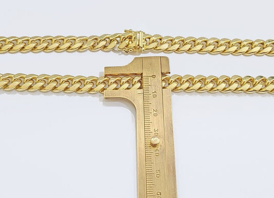 10k Gold Chain Necklace 24 Inch 9mm Miami Cuban Link Mens REAL 10kt Yellow Gold