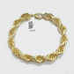 Real 10k Yellow Gold 10mm Rope Bracelet 9 inch Men's 10kt Solid Heavy & Strong