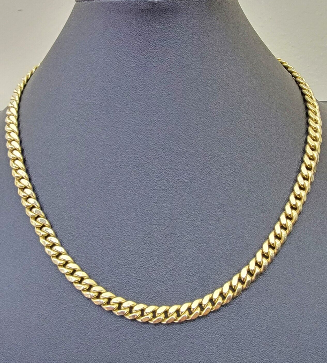 10k Yellow Gold Miami Cuban Link Chain Necklace 8mm 24'' Real 10kt SALE Box Lock