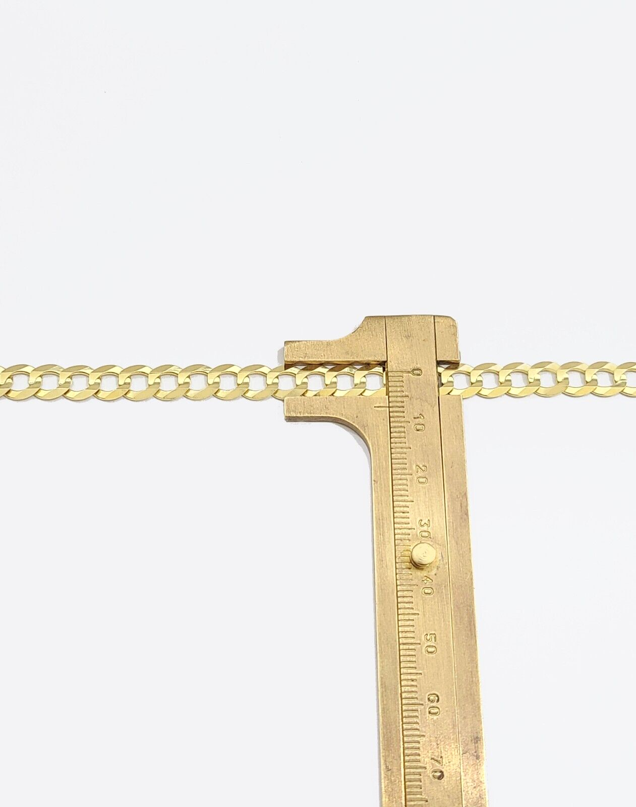 Real 14k Yellow Solid  Gold 7mm Cuban Curb Link Bracelet 7'' inch 14kt Unisex