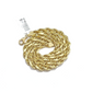10k Gold Jesus Head Charm Rope Chain Necklace 6mm 24'' Set & Pendant 10kt REAL