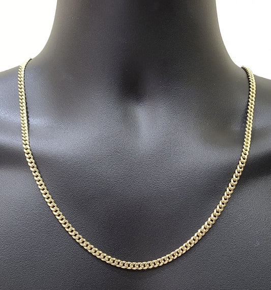 10kt Yellow Gold Miami Cuban Link Chain 10k Necklace 28 Inches 4mm Box Lock Real